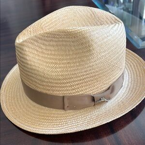 Classic Straw Fedora Hat